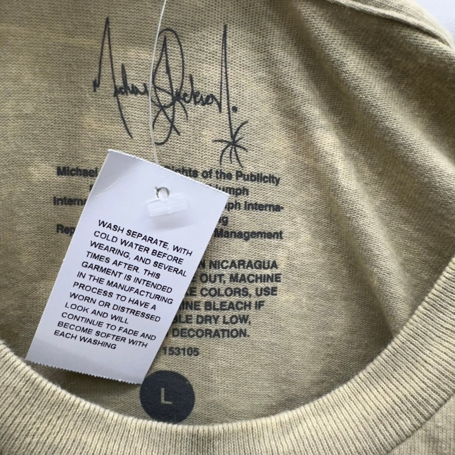 Michael Jackson Mens Tan Graphic T-Shirt — image 4 of 7